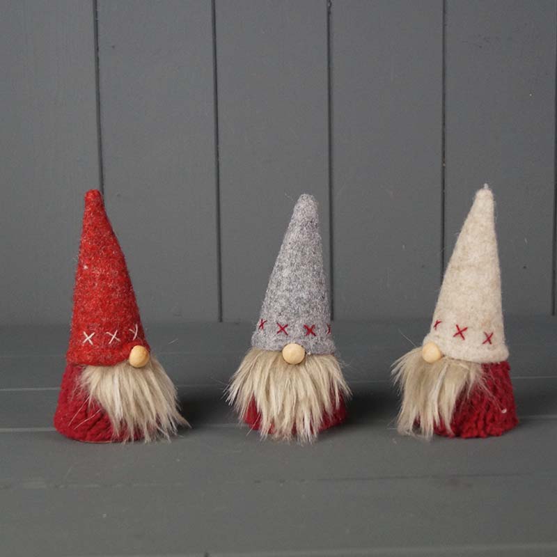 Small Fabric Gonks with Pointy Hats