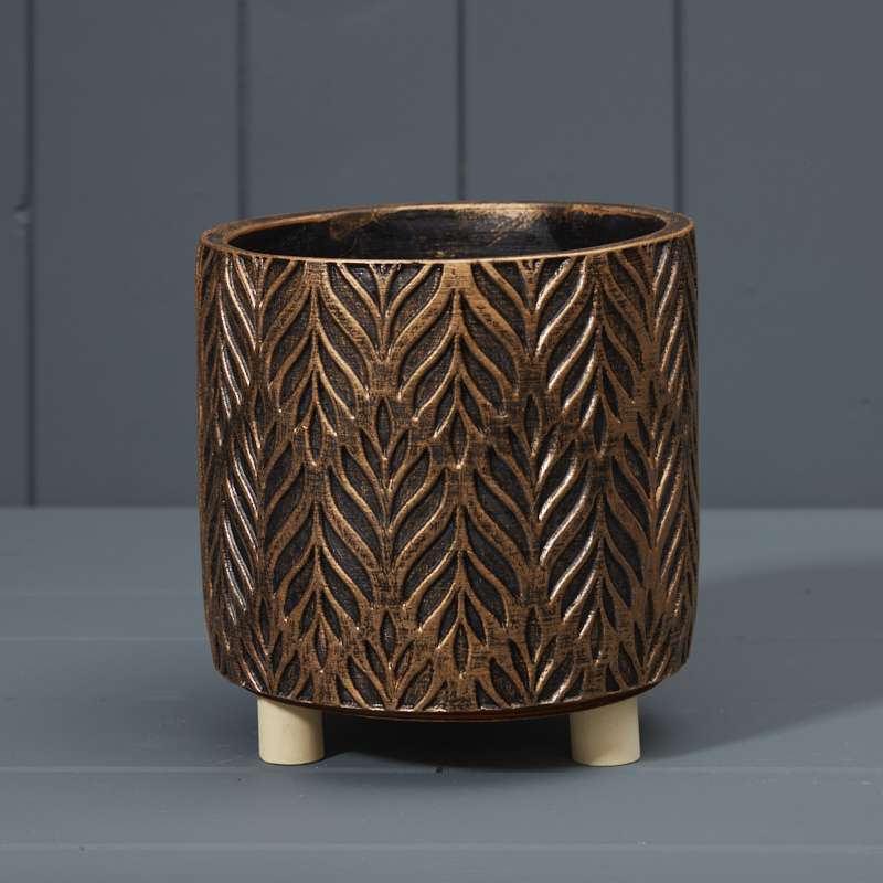 15cm Gold Pot with feet