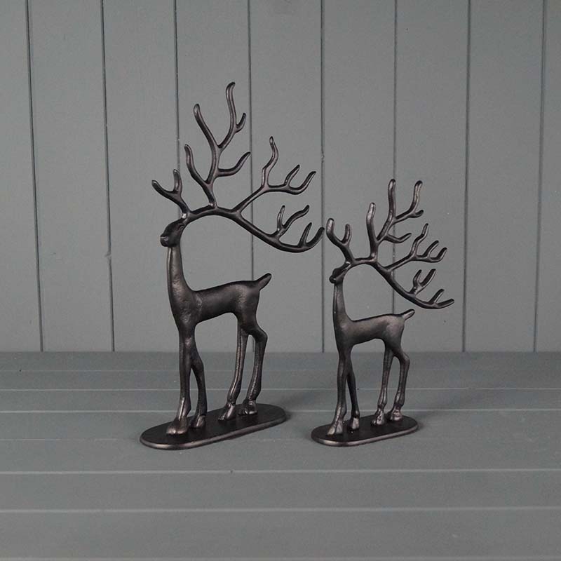 Black Metal Reindeer Ornaments