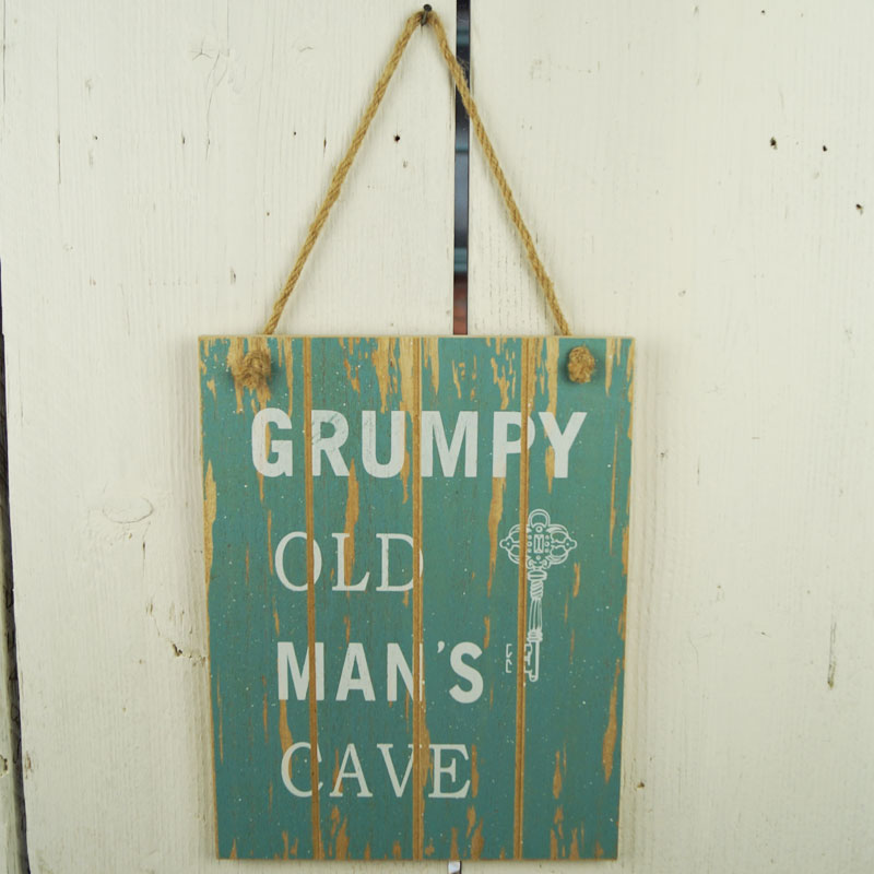 Grumpy Old Man's Cave Slogan Sign detail page