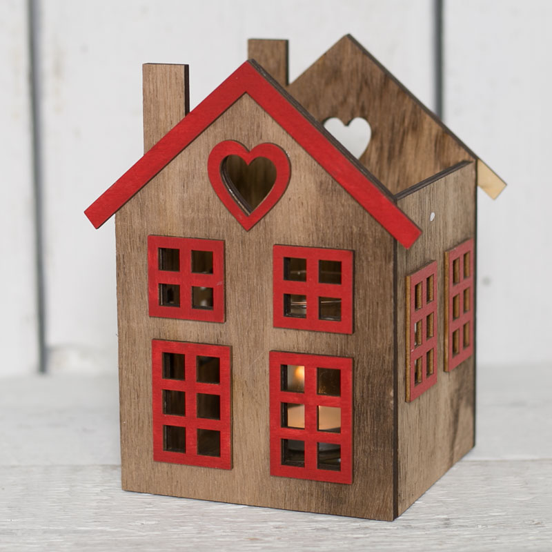 Wooden House Tealight detail page