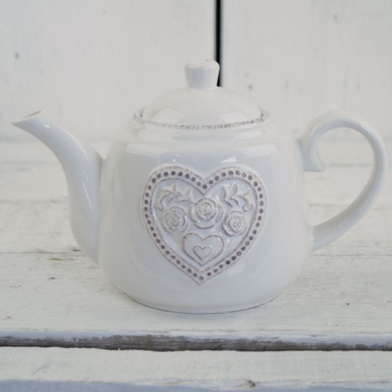 White Ceramic Teapot detail page