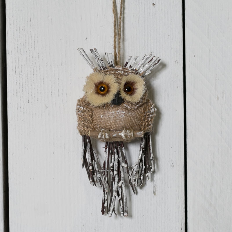 Hanging Twig and Hessian Owl detail page