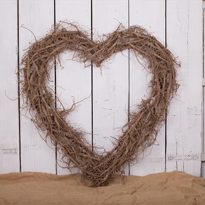 Large Natural Cotton Root Heart detail page
