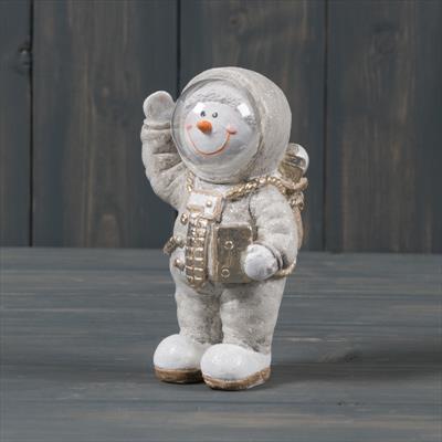 Christmas ceramic Astronaut Santa, waving. Perfect Christmas decoration! detail page