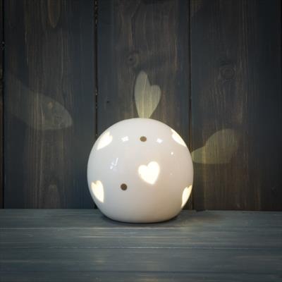 Ceramic Heart Globe LED 9 cm Tall detail page