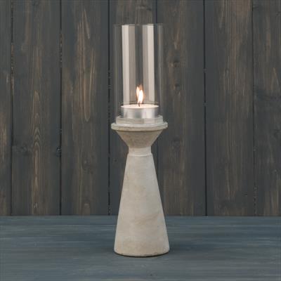 Elegant concrete candle stick detail page