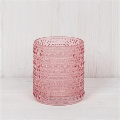 Pink Dimpled Glass Pot detail page