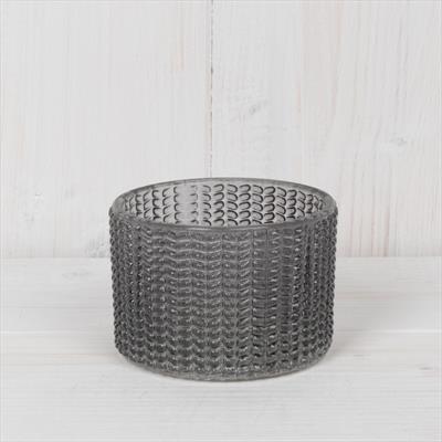 Grey Maxi Glass Tealight Holder detail page