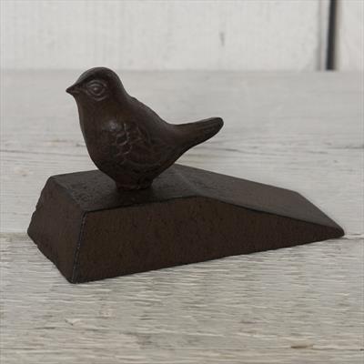 Cast Iron Door Wedge with Decorative Cast Iron Bird on Top detail page