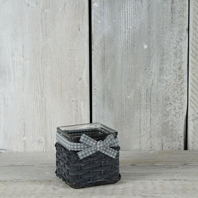 Glass Jar with Wicker Covering