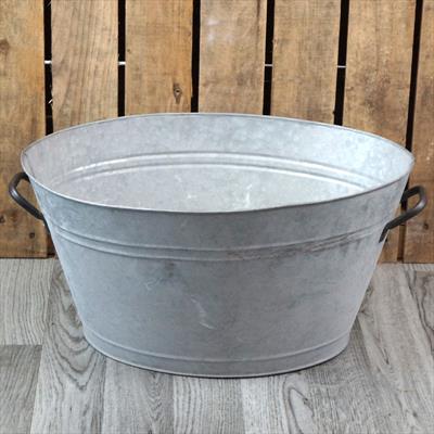 Oval Aged Zinc Planter detail page