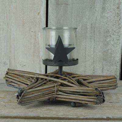 Christmas Star Willow Candle Holder detail page