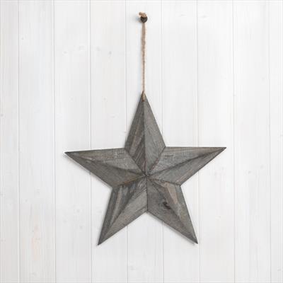 Beautiful greywashed wooden star. detail page