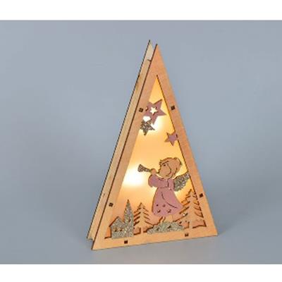 Triangular Light Up Christmas Scene detail page