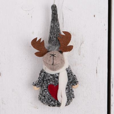 Fabric Reindeer with Grey Clothing detail page