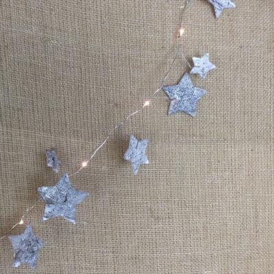 Bark Star Garland with LED Lights detail page