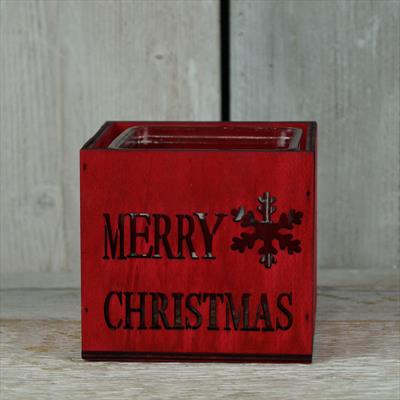 Red Christmas Tealight Holder detail page