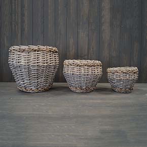 Set of Three Shaped Bowl Baskets