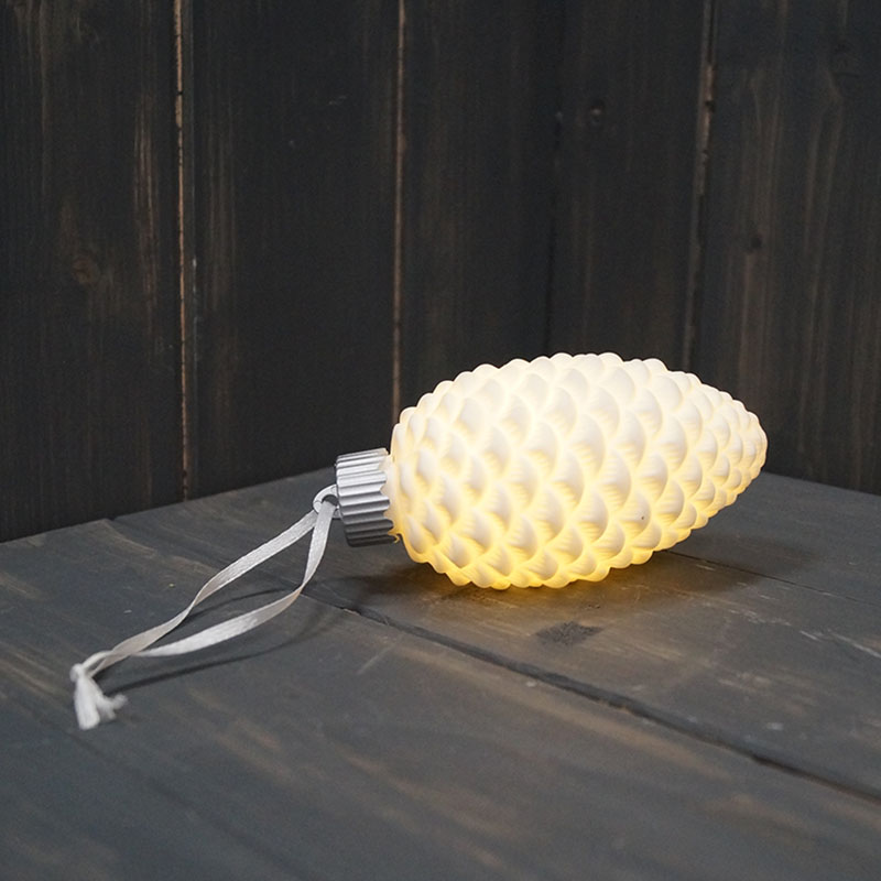 Ceramic light up hanging cone