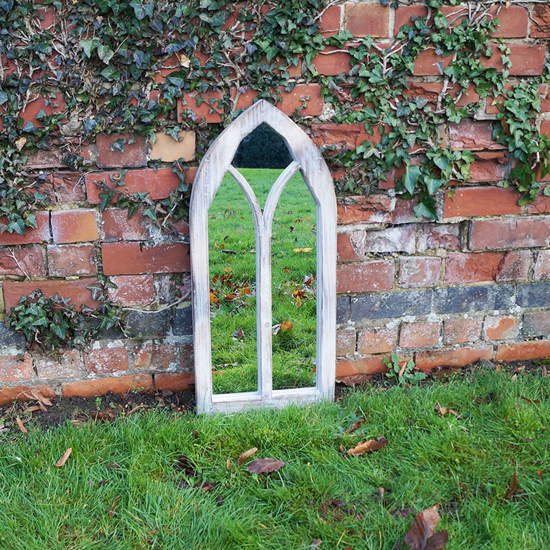 Wooden Gothic Church Mirror 75cm