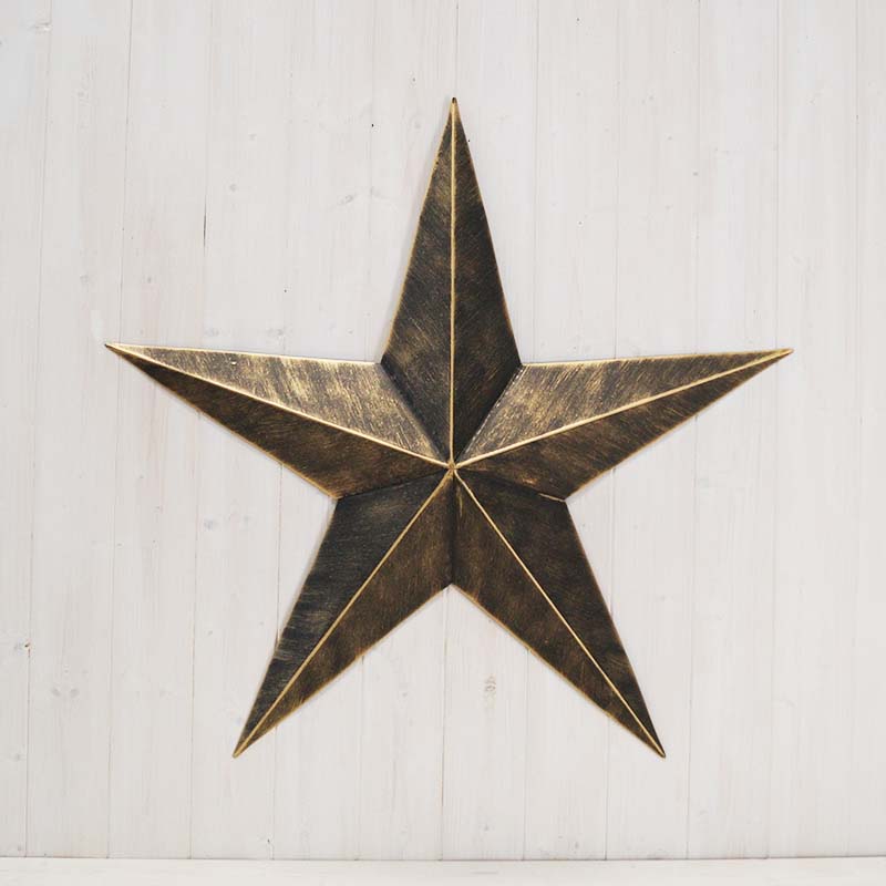 Large Burnt Copper Hanging Star