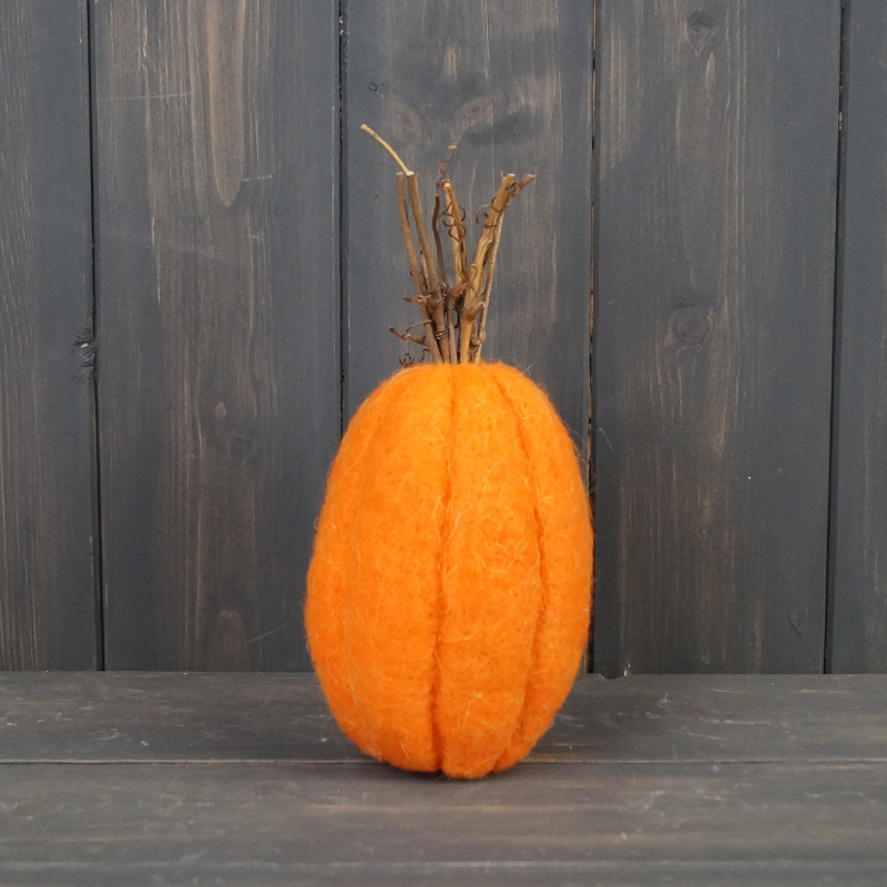 Tall Wool Pumpkin