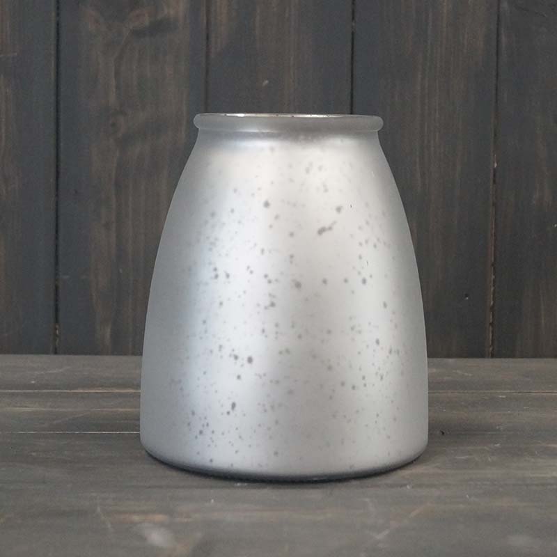 Silver Glass Tealight Holder