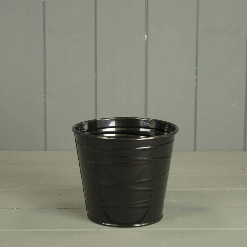 Black Zinc Planting Pot