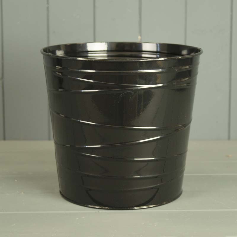 Black Zinc Pot for Outdoor Plants