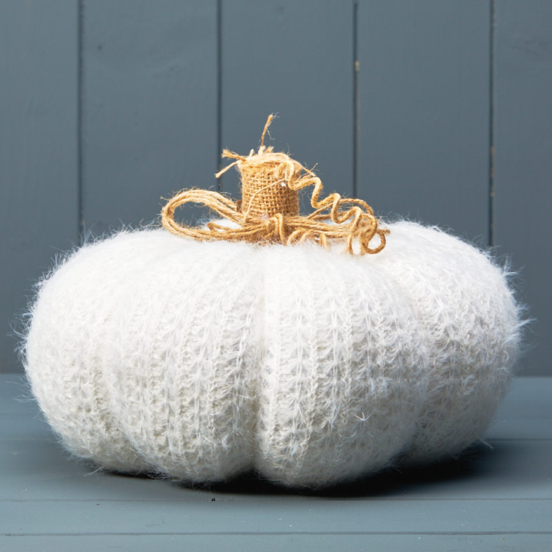Knitted White Pumpkin
