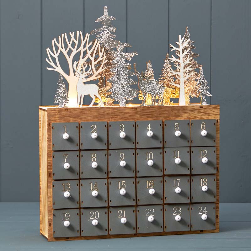 LED Advent Chest of Drawers