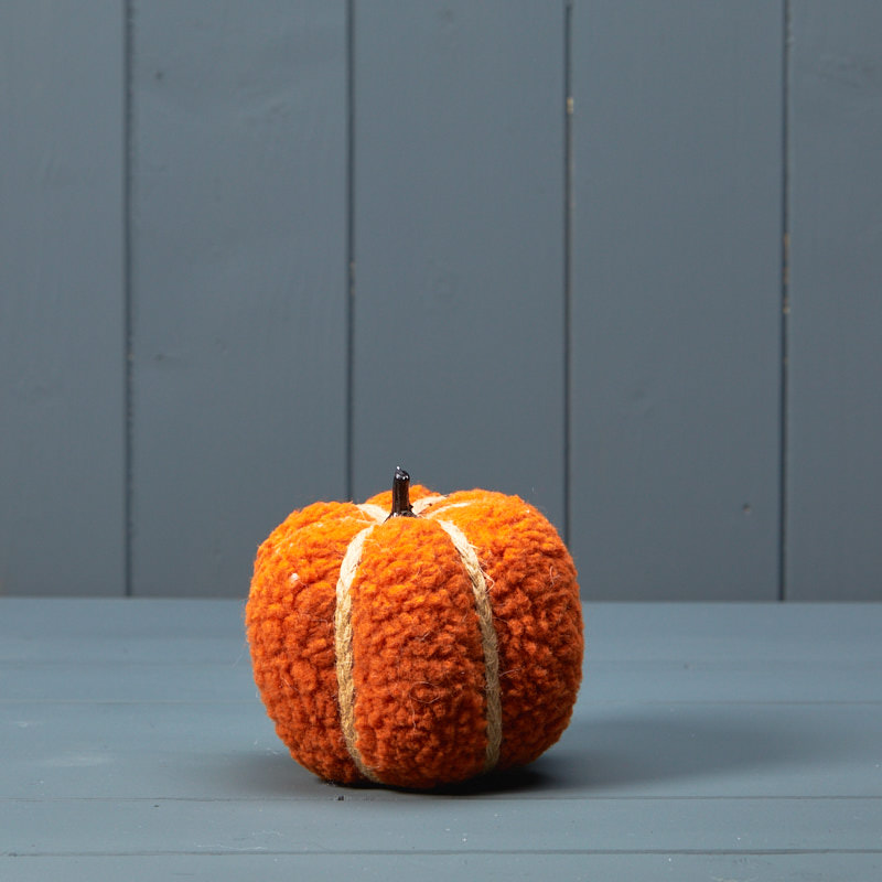 Fluffy Orange Fabric Pumpkin