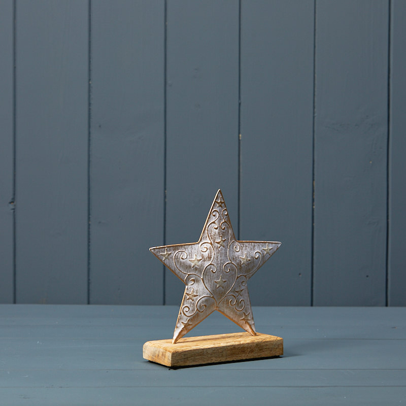 Antique White Patterned Star