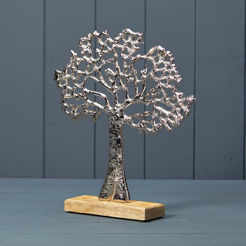 Silver Metal Tree of Life Decoration