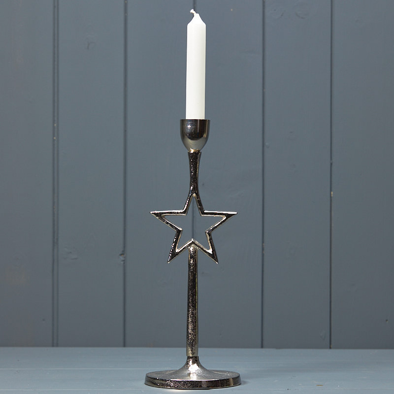 Tall Candle Holder with Star