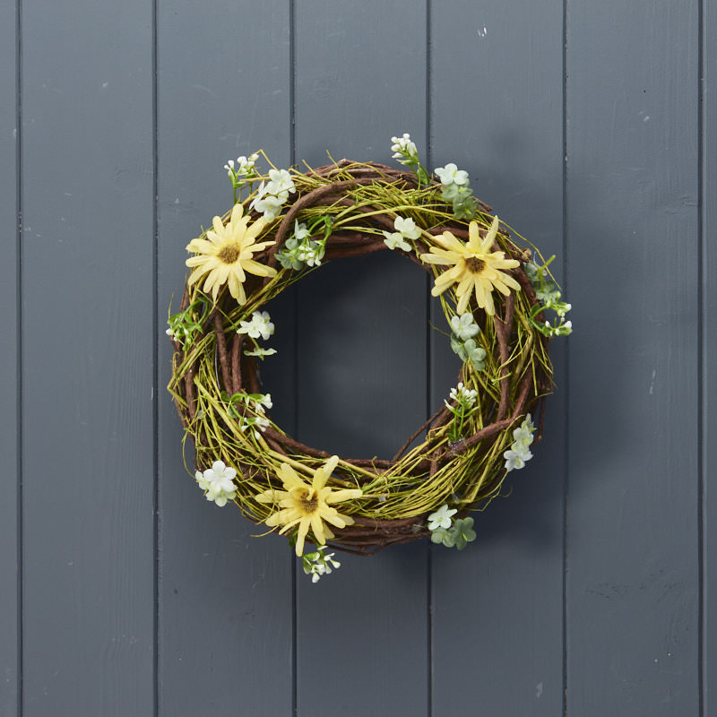 Spring Wreath with Daisies (24cm) detail page