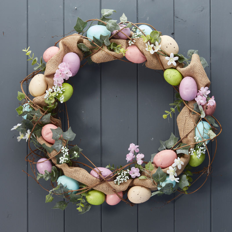 Multicolour Easter Egg Wreath