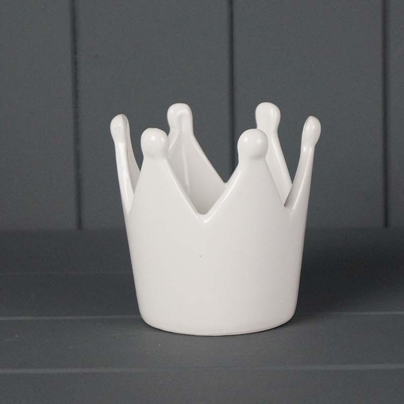 10cm Ceramic Crown Tealight