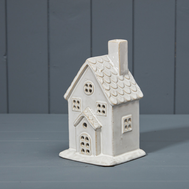 Ceramic House Tealight Holder (19.5cm) detail page