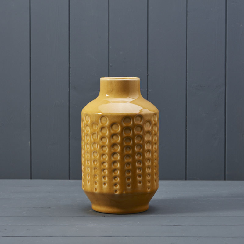 Yellow Ceramic Vase (25cm) detail page