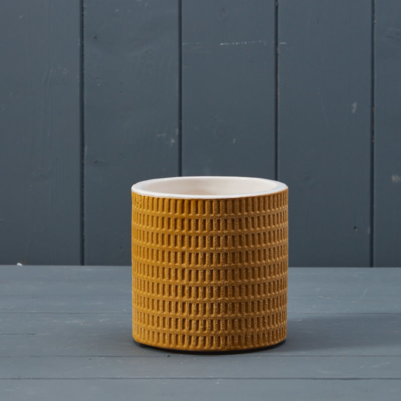 Yellow Ceramic Pot (12cm) detail page