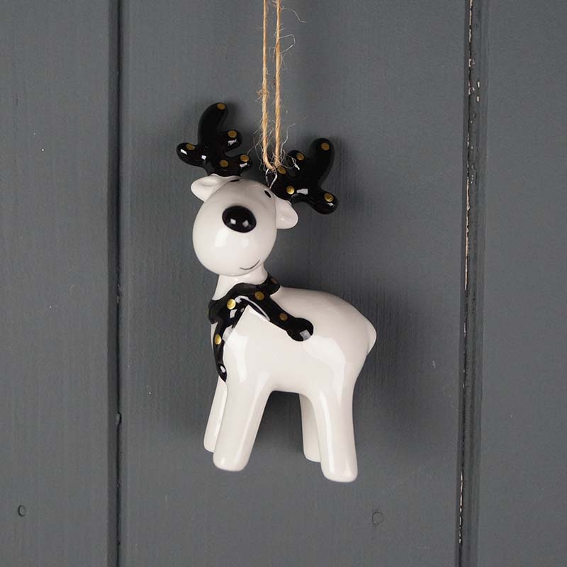 9cm Ceramic Hanging Reindeer