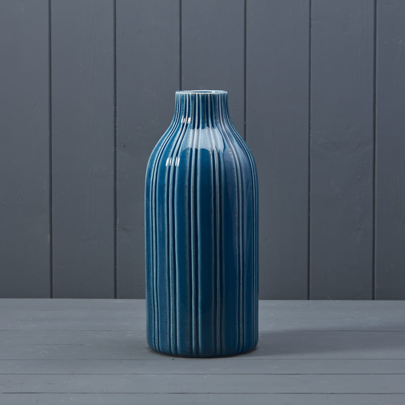 Blue Ceramic Vase (29cm) detail page