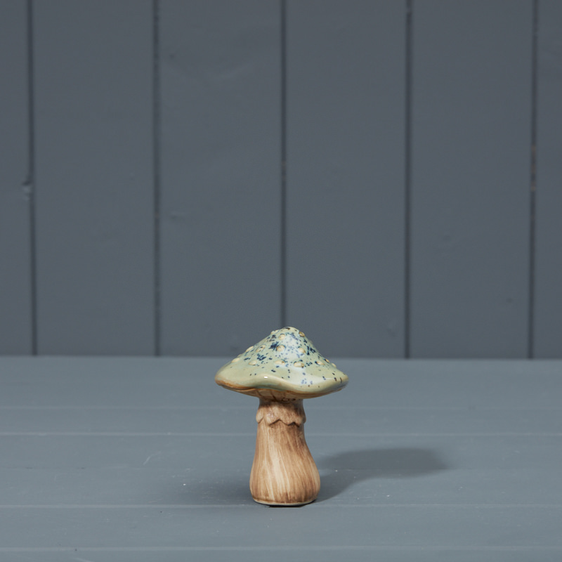 9.5cm Blue Ceramic Mushroom