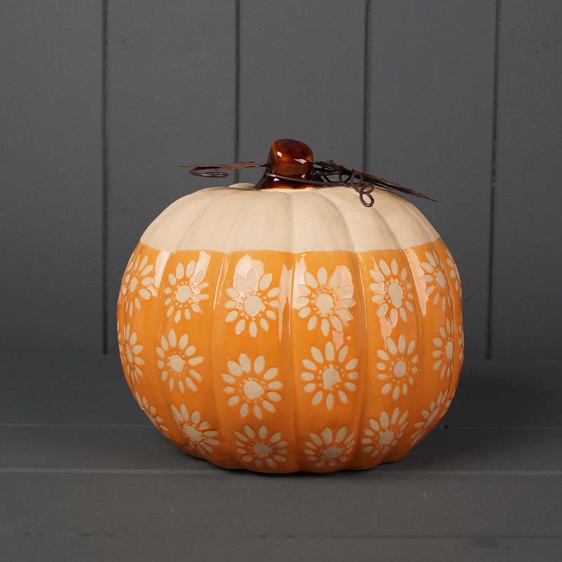 19cm Ceramic Pumpkin