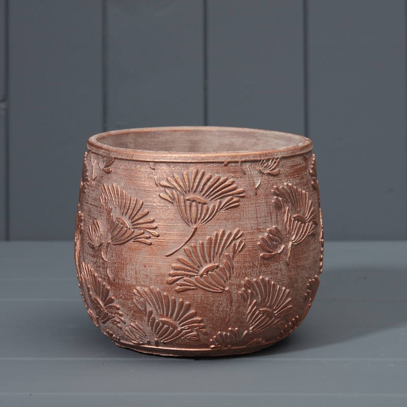 15cm Embelished Copper Pot