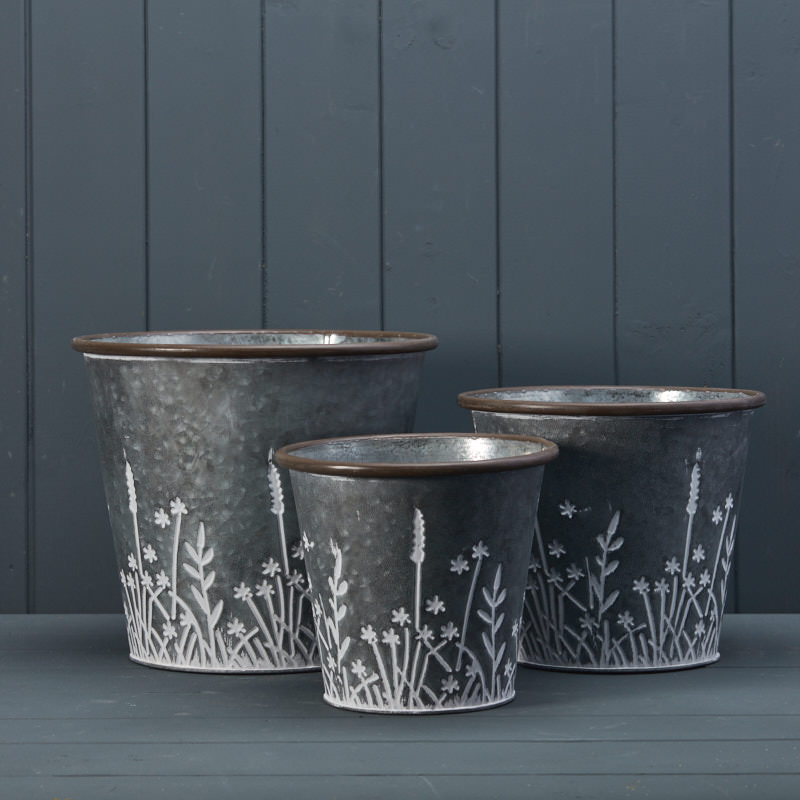 Set of Three Meadow Planters detail page