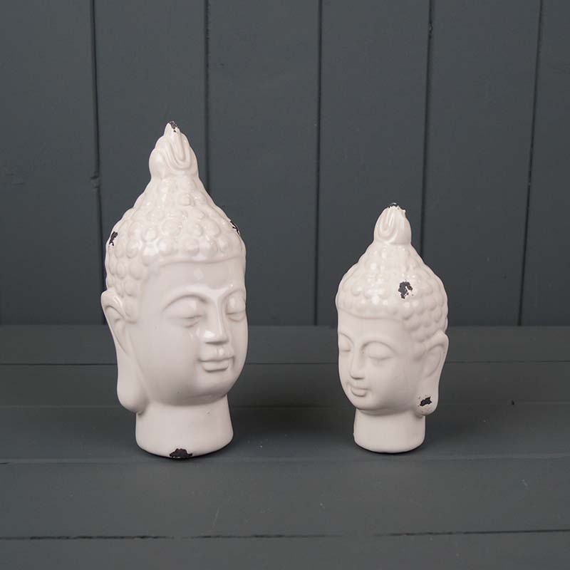 Ceramic Buddha Heads Ornament
