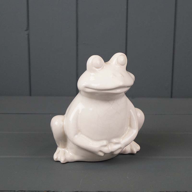 White Ceramic Frog detail page